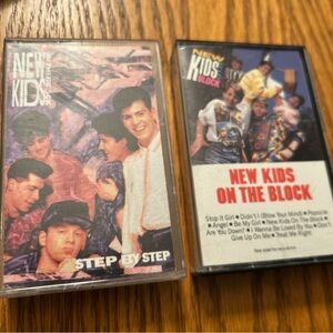 New Kids On the Block Cassette Tape Lot Of 2 Step By Step / New Kids On Block